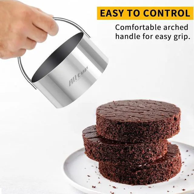 Alt view image 4 of 7 - ALLTOP 5 Pieces Circle Biscuit Cutter,Professional Stainless Steel Round Cookie Cutters Tool with Ring Handle for Baking Pastry Doughnut