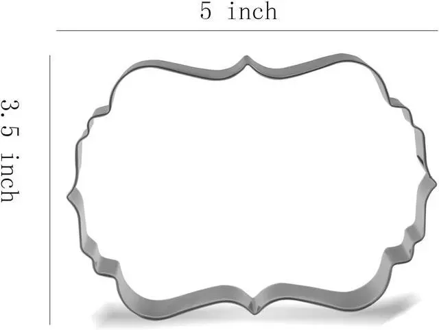 Alt view image 2 of 2 - 5 inch Plaque Cookie Cutter - Stainless Steel