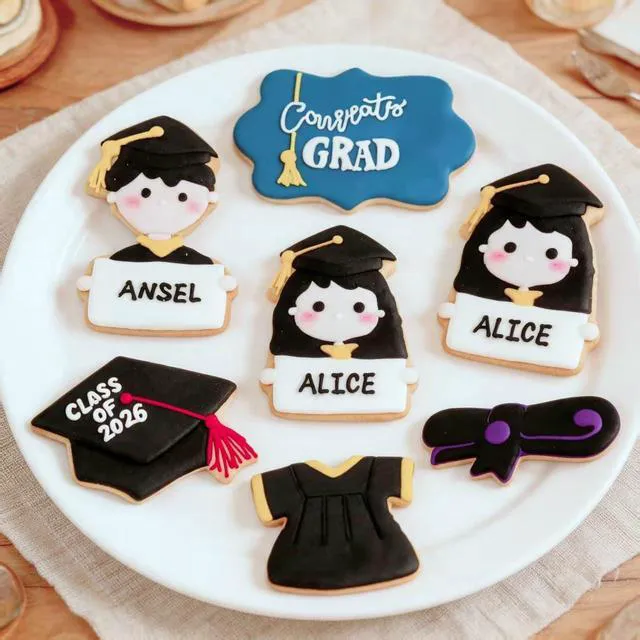 Alt view image 3 of 6 - MrCookie Large Graduation Cookie Cutters,4in,6pc,Thickened Stainless Steel.