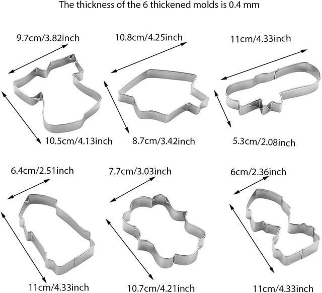 Alt view image 4 of 6 - MrCookie Large Graduation Cookie Cutters,4in,6pc,Thickened Stainless Steel.