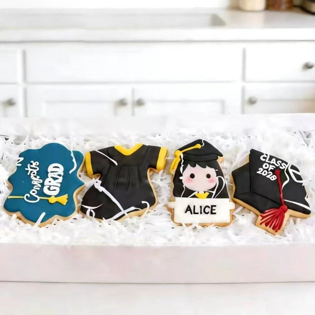 Alt view image 6 of 6 - MrCookie Large Graduation Cookie Cutters,4in,6pc,Thickened Stainless Steel.