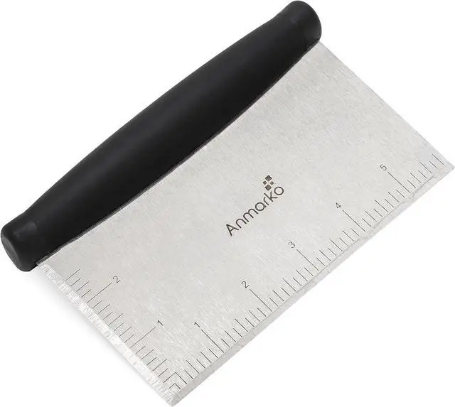 Main image of Stainless Steel Metal Griddle Scraper Chopper - Great as Dough Cutter for Bread and Pizza Dough - Multipurpose Kitchen Utensil for Flat Top Griddle - Commercial Quality