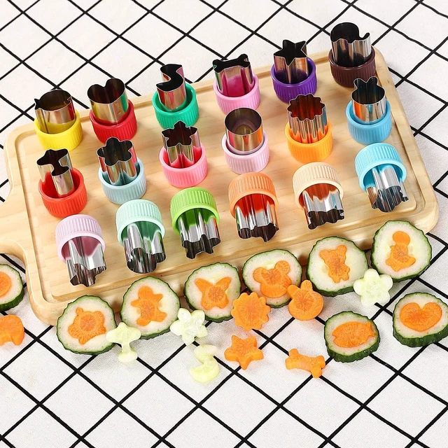 Alt view image 3 of 7 - laxizar 18 pcs Cookie Cutters Fruit Cutter Vegetable Cookie Stamps Mold