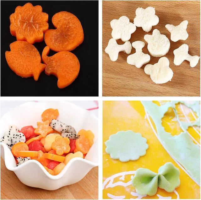 Alt view image 6 of 7 - laxizar 18 pcs Cookie Cutters Fruit Cutter Vegetable Cookie Stamps Mold