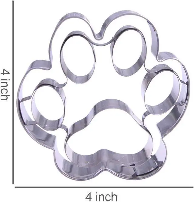 Alt view image 2 of 2 - Keewah Large Dog Paw Cookie Cutter, 4, Stainless Steel