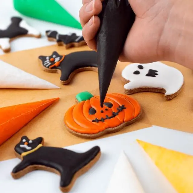 Alt view image 3 of 7 - Halloween Cookie Cutters Set - 12 Pieces Stainless Steel Halloween Cookie Cutters Shape,Pumpkin, Ghost, Bat and Cat Cookie Cutter Shapes for Halloween Food Party Decorations