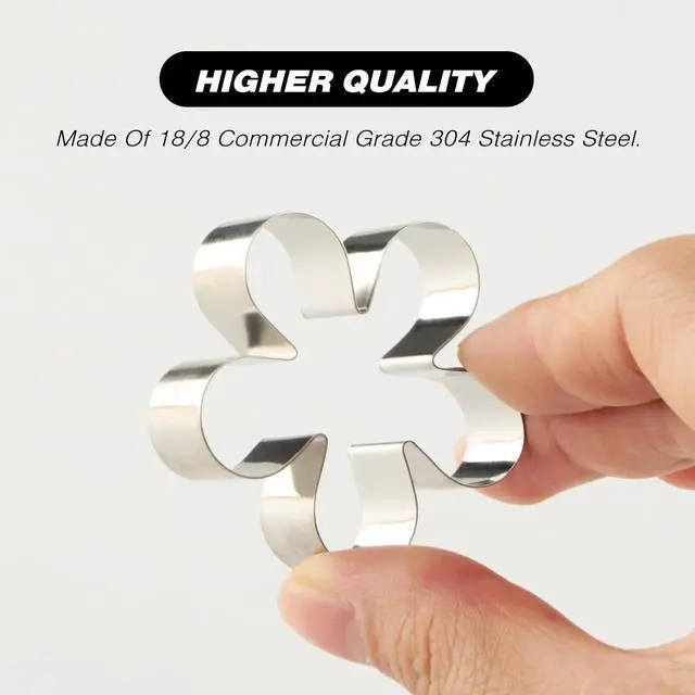 Alt view image 3 of 6 - Small Flower & Leaf Shaped Cutters Set, Cookie Fondant Cutters, Cake Decorating Kits, Mini Cookie Cutters Set of 12
