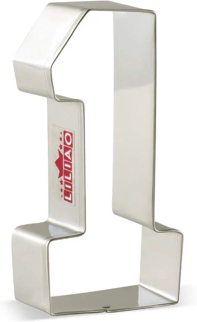 Main image of LILIAO Number One #1 Cookie Cutter, 3.93", Stainless Steel