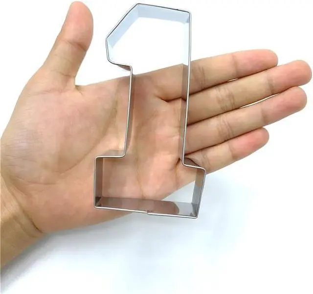 Alt view image 3 of 4 - LILIAO Number One #1 Cookie Cutter, 3.93", Stainless Steel