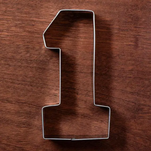 Alt view image 4 of 4 - LILIAO Number One #1 Cookie Cutter, 3.93", Stainless Steel