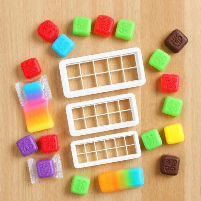 Alt view image 3 of 7 - 3Pcs White Square Cookie Cutter Set, 3 Size Multicutter Square Cake Fondant Cutter Geometric Baking Tools Biscuit Cutters Cake Decorating