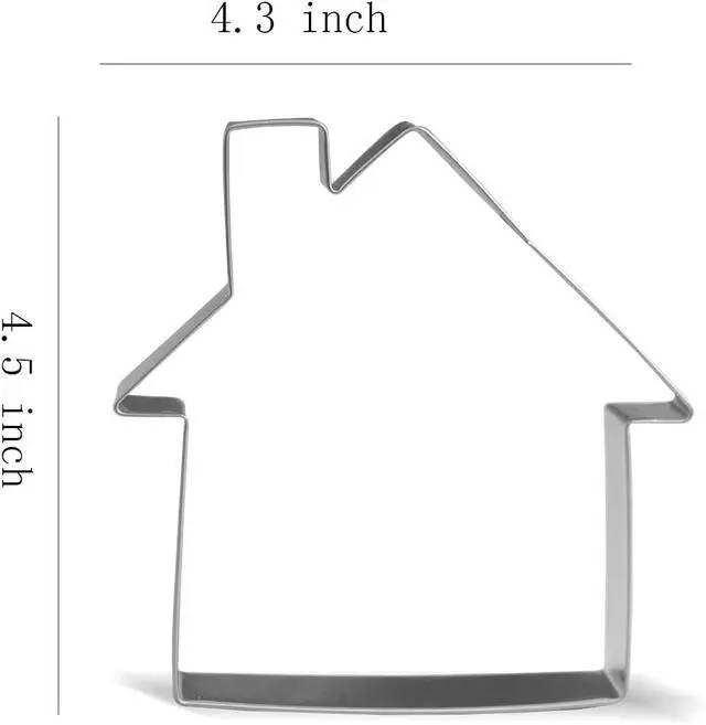 Alt view image 2 of 3 - Keewah Real Estate Cookie Cutter Set - 2 Piece - 4.5 House, 4.3 Key - Stainless Steel