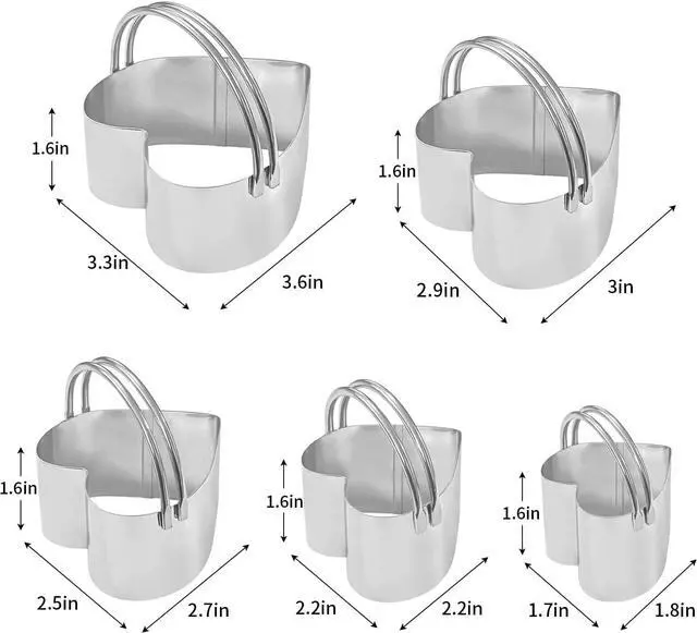 Alt view image 3 of 7 - ALLTOP Biscuit Cutters with Handle, Stainless Steel Cookie Cutter, Professional Baking Essential Tools for Valentine's Day - Heart Shaped