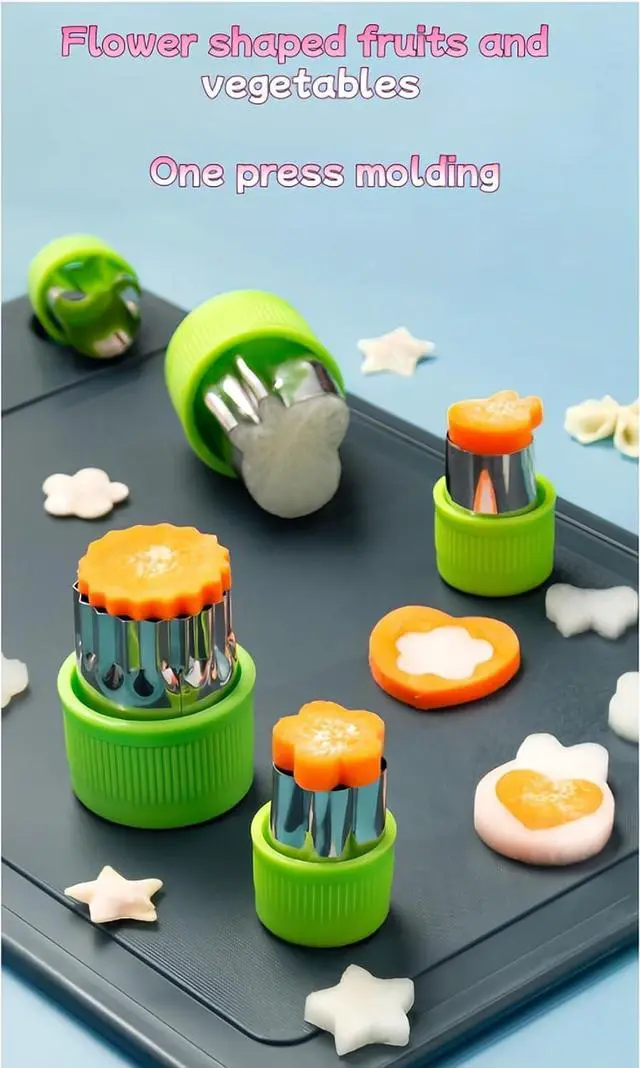 Alt view image 6 of 7 - 12-Piece teenager Cookie Cutters Set-Stainless Steel&BPA-Free Shapes for Baking (Bear,Rabbit,Star,Flower) DIY Cookies,Mini Pies,Fondant,Veggies|Dishwasher Safe,Gift for teenager & Parents (12, Green)