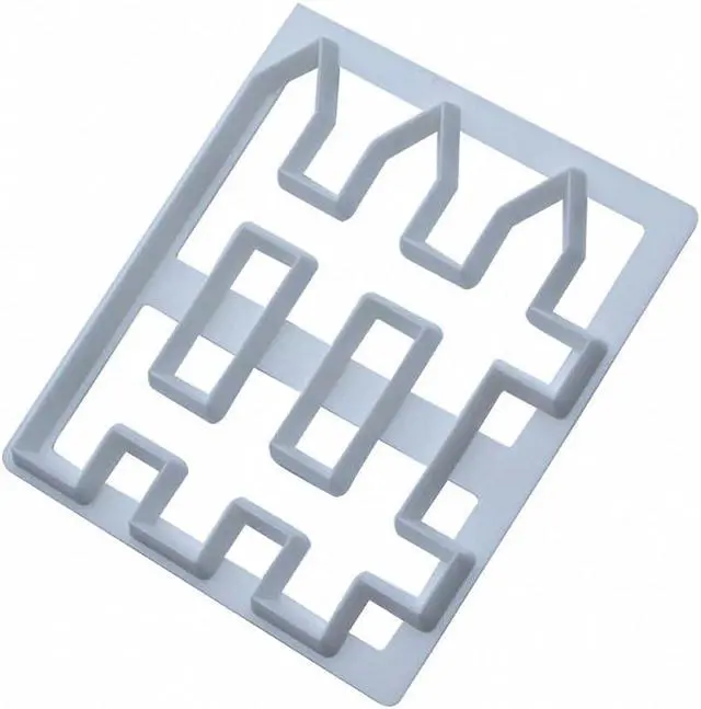 Alt view image 2 of 6 - MoldFun 2Pcs Wood Fence Cookie Cutter Plastic Mold for Fondant, Gum Paste, Cake Border Decorating
