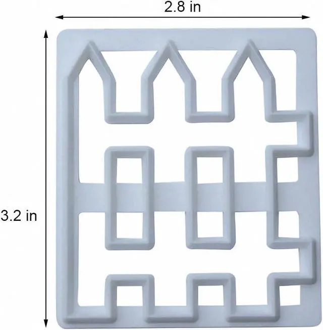 Alt view image 3 of 6 - MoldFun 2Pcs Wood Fence Cookie Cutter Plastic Mold for Fondant, Gum Paste, Cake Border Decorating