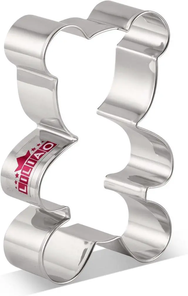 Main image of LILIAO Teddy Bear Cookie Cutter for Baby Shower - 2.7 x 3.9 inches