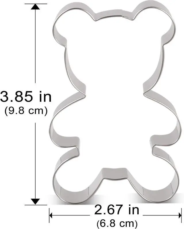 Alt view image 2 of 4 - LILIAO Teddy Bear Cookie Cutter for Baby Shower - 2.7 x 3.9 inches