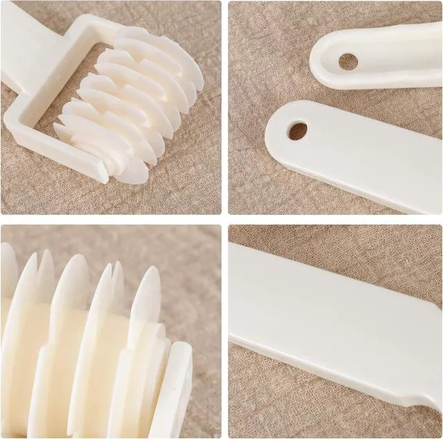 Alt view image 4 of 7 - Lamoutor 2Pcs Lattice Roller Cutter Pastry Cutter Roller DIY Baking Tool for Dought Cookie Pie Pizza Bread Pastry