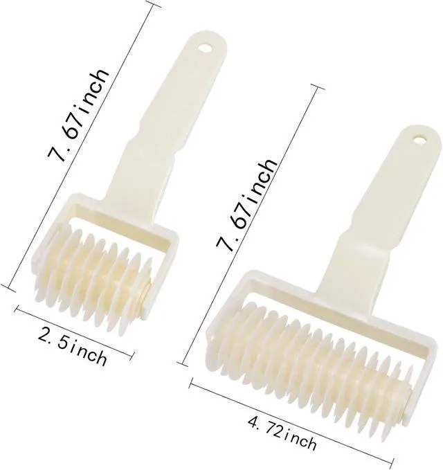 Alt view image 5 of 7 - Lamoutor 2Pcs Lattice Roller Cutter Pastry Cutter Roller DIY Baking Tool for Dought Cookie Pie Pizza Bread Pastry