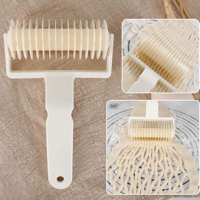 Alt view image 6 of 7 - Lamoutor 2Pcs Lattice Roller Cutter Pastry Cutter Roller DIY Baking Tool for Dought Cookie Pie Pizza Bread Pastry