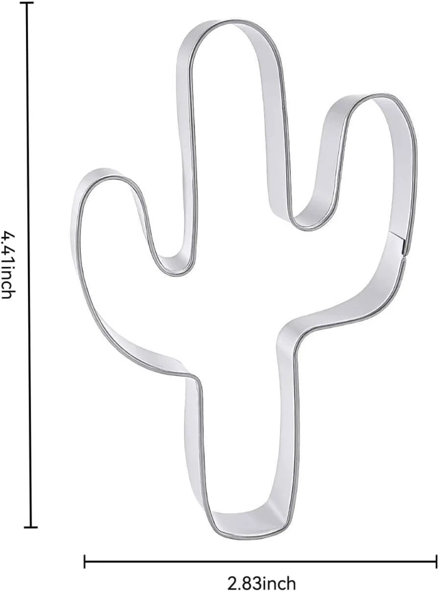 Alt view image 2 of 2 - Homrah 4.4inch Cactus Cookie Cutter - Stainless Steel