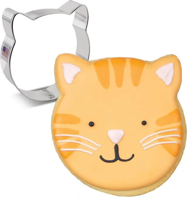 Main image of Ann Clark Cat Face Cookie Cutter, Large 4 Made in USA