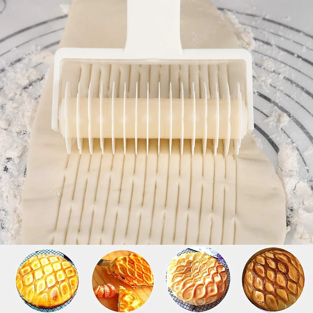 Alt view image 7 of 7 - Lamoutor 2Pcs Lattice Roller Cutter Pastry Cutter Roller DIY Baking Tool for Dought Cookie Pie Pizza Bread Pastry