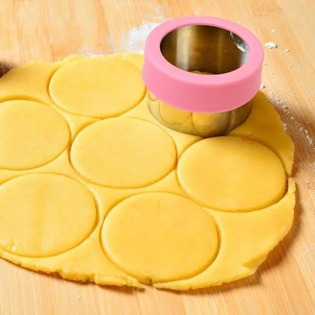 Alt view image 4 of 6 - ALLTOP Round Cookie Cutter Set 4 Different Sizes of Stainless Steel Biscuit Cutters for Baking, Donut, English Muffin, and More