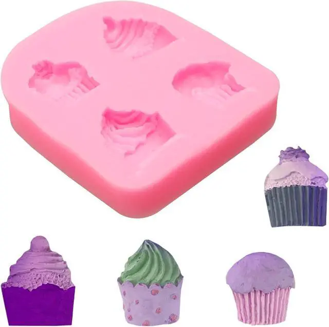 Alt view image 4 of 7 - Ice Cream Cones Silicone Molds 6 Pcs, Lollipop Chocolate Fondant Mold for Polymer Clay Crafts Candy Cupcake Topper, Candles Cake Decoration
