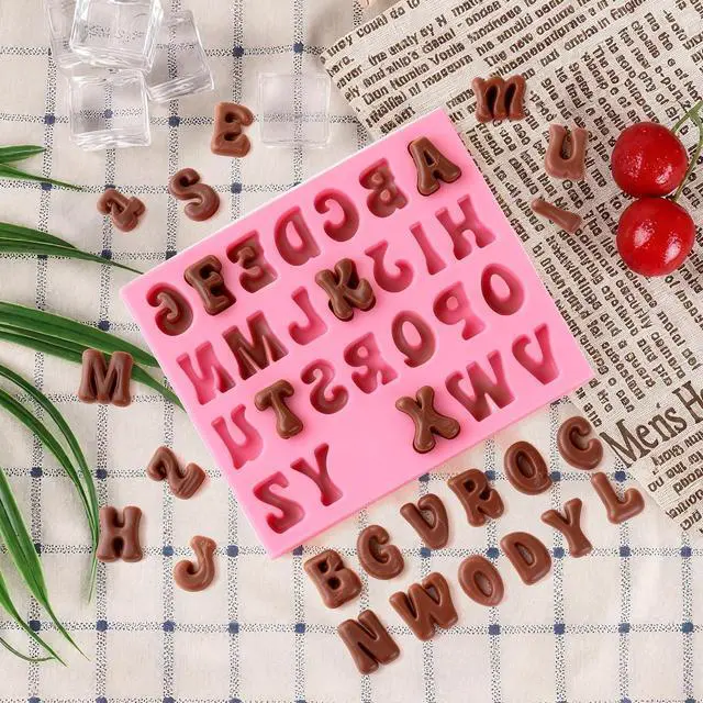 Alt view image 7 of 7 - 6PCS Chocolate Molds, Letters Numbers Silicone Candy Molds