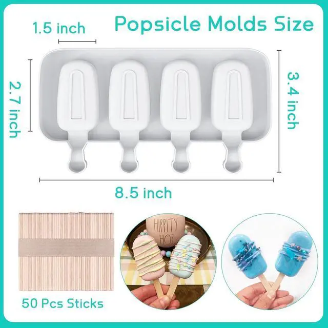 Alt view image 2 of 6 - Ouddy Life Popsicle Molds Set of 2, Ice Pop Molds Silicone Cake Pop Mold