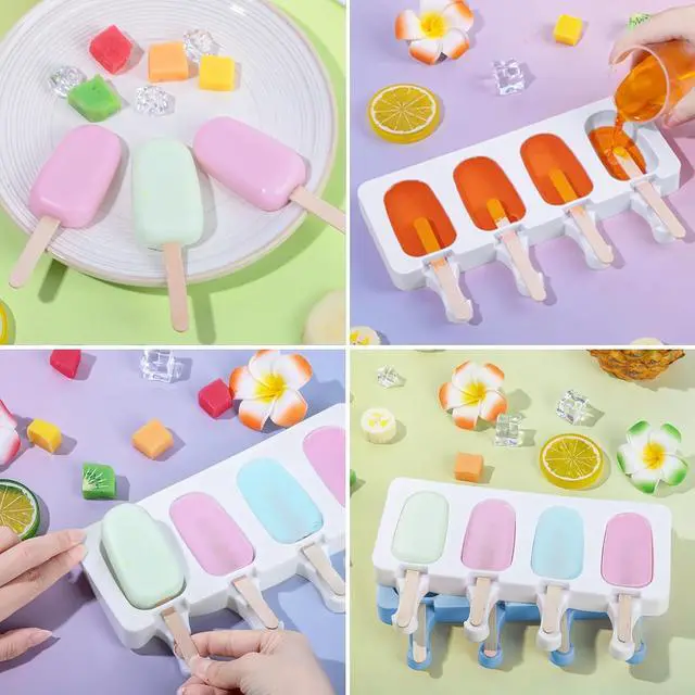 Alt view image 4 of 6 - Ouddy Life Popsicle Molds Set of 2, Ice Pop Molds Silicone Cake Pop Mold