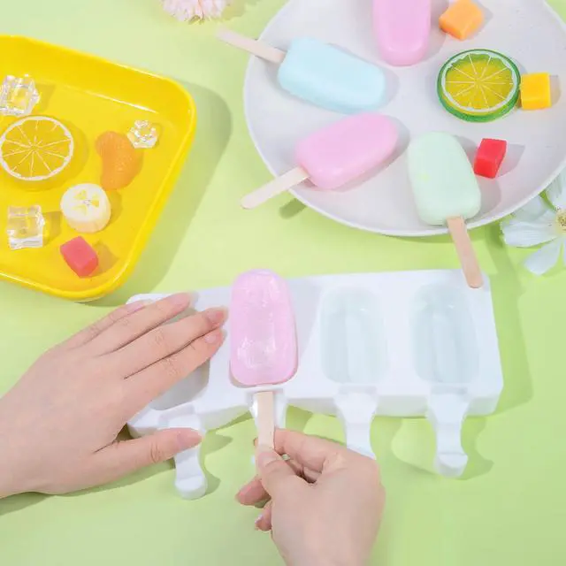 Alt view image 5 of 6 - Ouddy Life Popsicle Molds Set of 2, Ice Pop Molds Silicone Cake Pop Mold