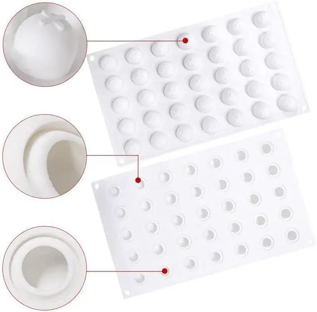Alt view image 3 of 7 - Goldbaking Silicone Ball Chocolate Bombs Mold Small 3D Sphere Candy Truffle Baking Tray Chocolate Mould Ice Jelly Pop Maker (2.2cm diameter)
