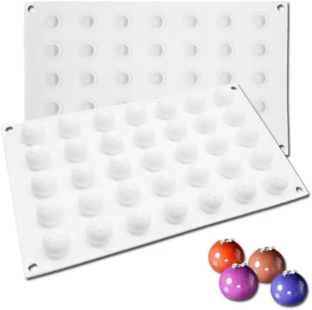 Alt view image 7 of 7 - Goldbaking Silicone Ball Chocolate Bombs Mold Small 3D Sphere Candy Truffle Baking Tray Chocolate Mould Ice Jelly Pop Maker (2.2cm diameter)