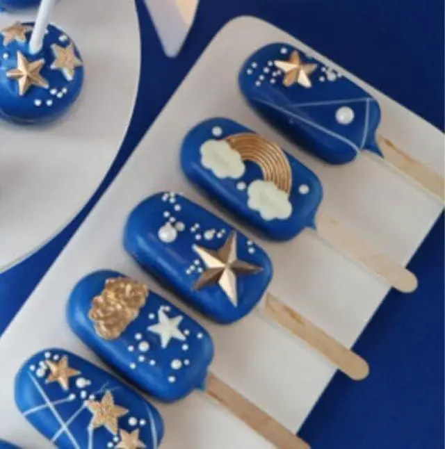 Alt view image 5 of 7 - Moon and Star Molds Silicone, Cloud Fondant Mold Moon Star Chocolate Molds for Candy Baking Sugar Cake Pop Cupcake Cake Decorating