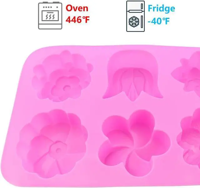 Alt view image 5 of 7 - 2 Packs 6-Cavity Silicone Flower Mold Assorted for Soap Baking