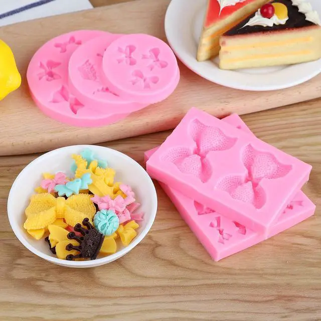 Alt view image 7 of 7 - Bow Silicone Fondant Mold Crown Chocolate Candy Mold Cupcake Top Decoration, Pastry, Biscuit Decoration, Chocolate, Jewelry, DIY Craft Items, Birthday Parties.