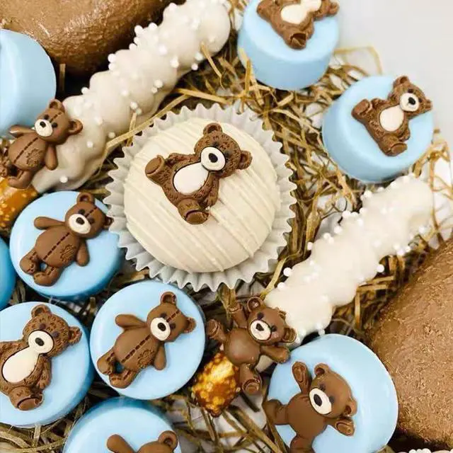 Alt view image 4 of 6 - 4 PCS Bear Silicone Fondant Molds Mini 3D Teddy Bear Candy Cake Chocolate Molds for Cake Decoration, DIY Desserts, Cupcake, Fondant, Clay, Gum Paste