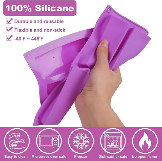 Alt view image 3 of 7 - 3 Pack Granola Bar Mold Silicone Mold,8 Cavity Rectangle Energy,Cereal Bar Molds for Ganache, Chocolate Bar, Truffles, Cheesecake