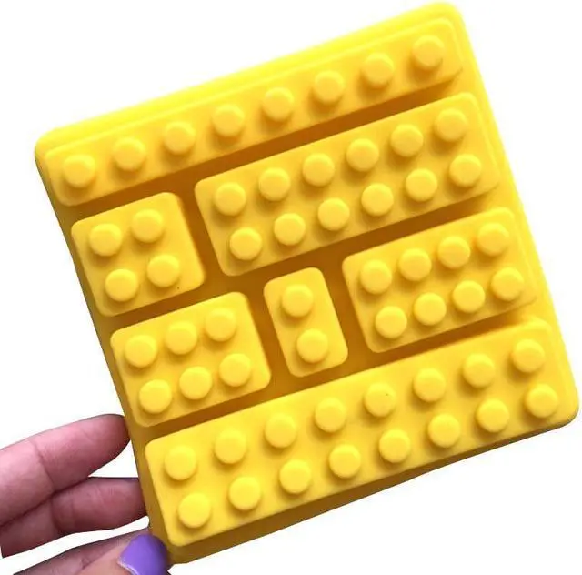 Alt view image 4 of 4 - 2 Pack, Cute Building Block Shaped Silicone Chocolate Candy Cake Mold