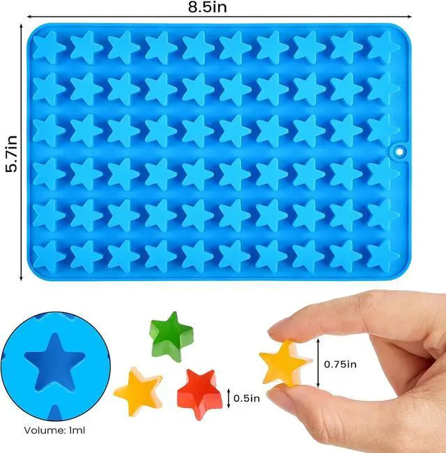 Alt view image 2 of 7 - JOERSH Star Candy Molds, 240 Cavities, 4Pcs
