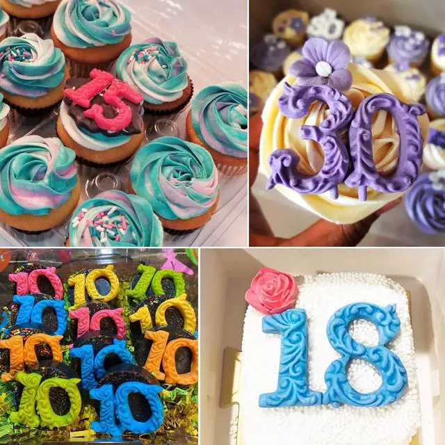 Alt view image 7 of 7 - Silicone Letter Number Molds, AIMEIKI 3 Pack 3D Silicone Number 0-9 Alphabet A-Z Embossed Fondant Chocolate Baking Molds for Decorating Birthday Cake Candy Chocolate DIY Craft Projects