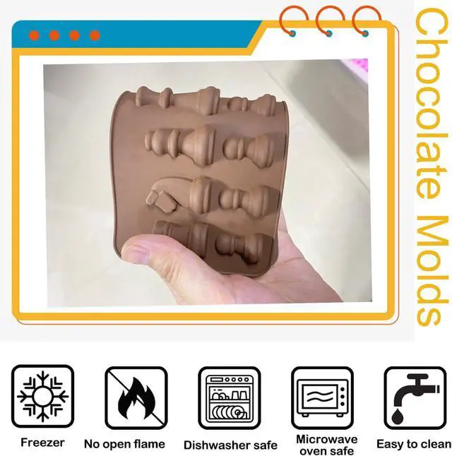 Alt view image 7 of 7 - 16 Cavity Chess Piece Silicone Candy Molds