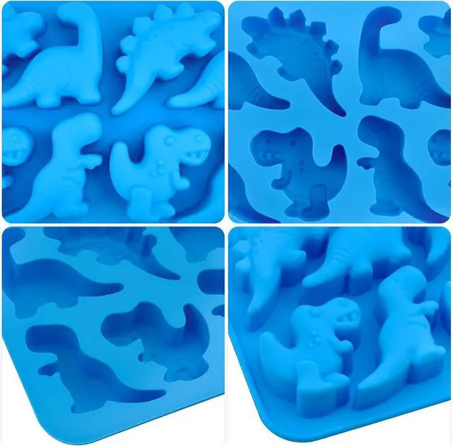 Alt view image 4 of 7 - JOERSH Dinosaur Silicone Candy Molds, 2Pcs, 16-Cavity