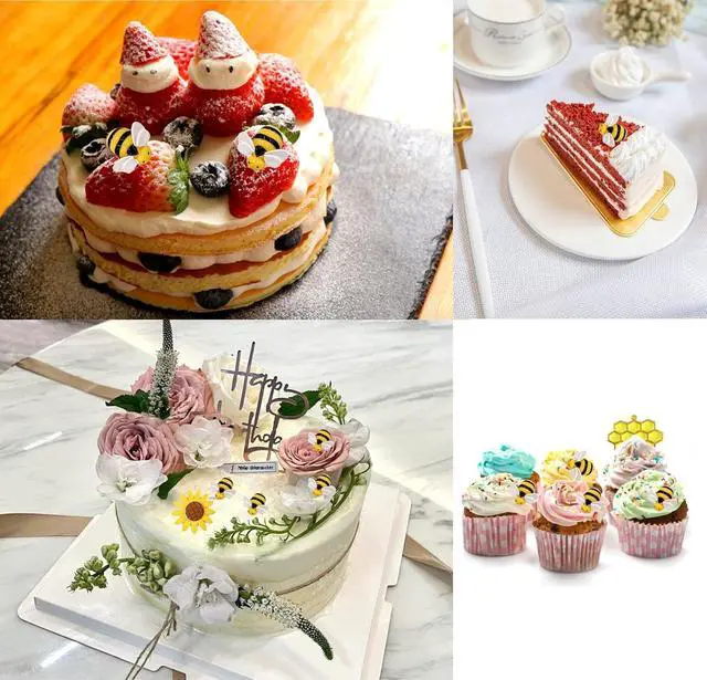 Alt view image 5 of 7 - 4 Pcs Bumble Bee Silicone Mold Honeycomb Sunflower and Bee Fondant Molds Kit Cupcake Hive DIY Chocolate Fondant Candy Cookies Crafting Party Wedding Cake Sugar Dessert Decorating Baking Mold (Pink)