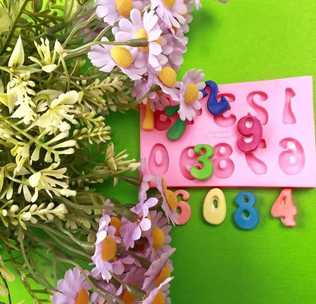 Alt view image 6 of 7 - Letters Molds and Numbers Molds, Silicone Fondant Mold Chocolate Molds, 0-9 Number and 26 Letters Silicone Molds for Baking Desserts and Cake Decoration (3 pack)