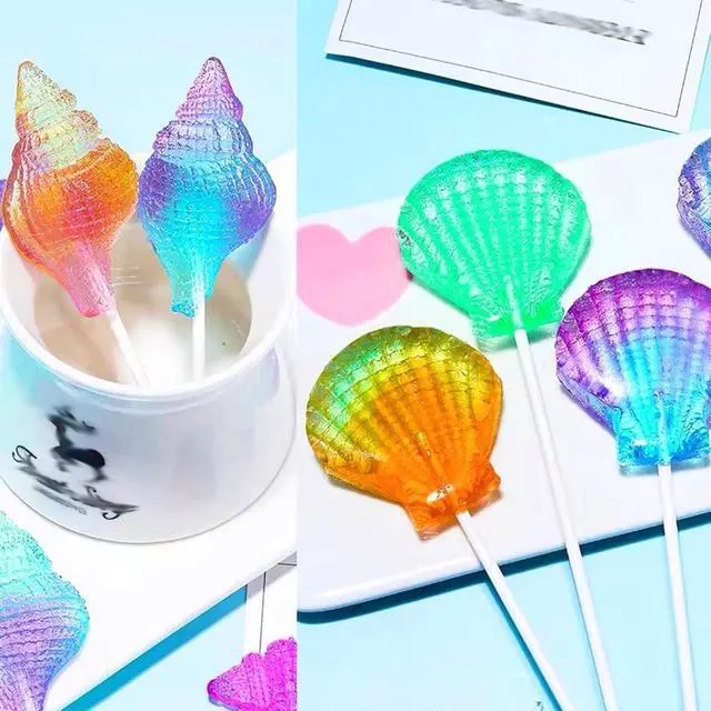 Alt view image 4 of 7 - 5 Pcs Seashell Silicone Mold Cake Fondant Silicone Mold Seashell Conch Baking Molds for DIY Cake Decoration Chocolate Candy Polymer Clay Crafting Projects