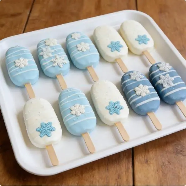 Alt view image 6 of 7 - Snowflake Silicone Mold Winter Snowflake Fondant Chocolate Candy Baking Molds for Christmas Xmas Cake Cupcake Decoration Polymer Clay